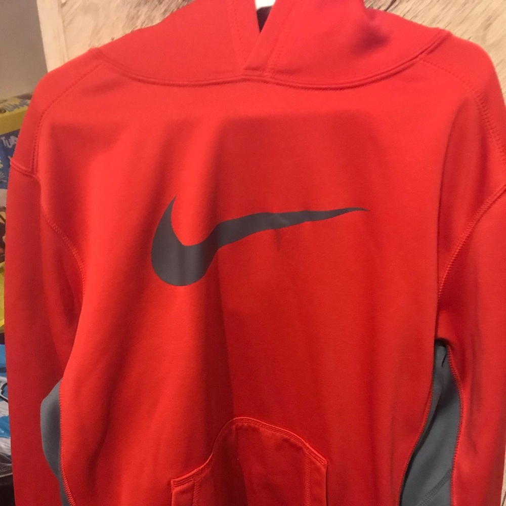 Boys red Nike hoodie size large
